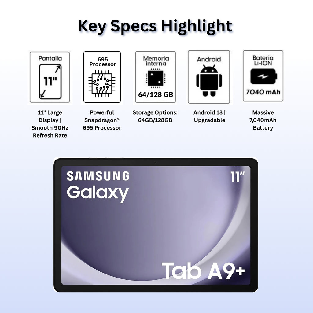 Samsung Galaxy Tab A9+ plus 11"Inch Wifi 64GB/128GB Brand New Sealed - All Color